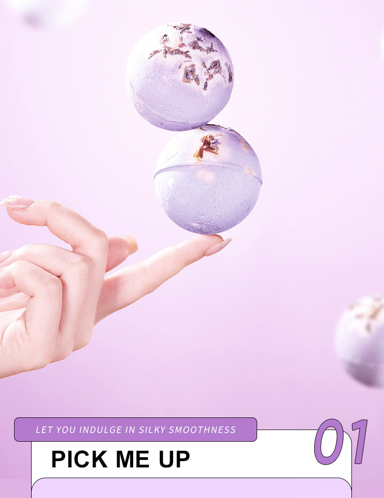 Dried Flower Explosive Bath Salt Ball100gSADOER Clean Fragrance Bath Ball  Wholesale