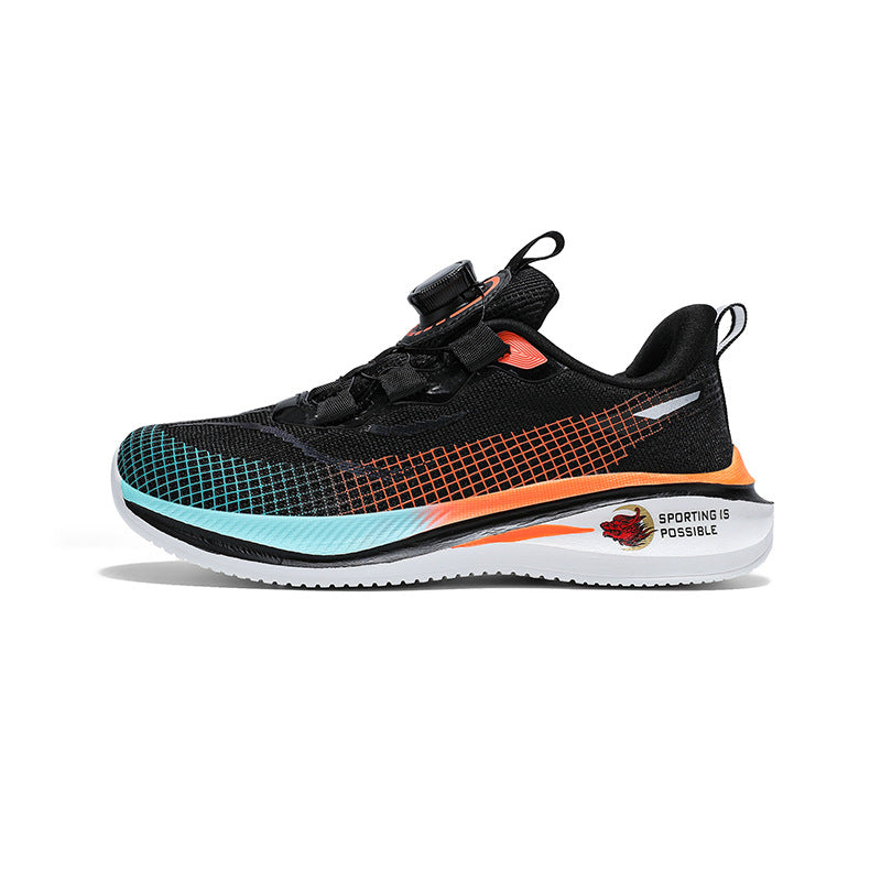 Red Rabbit7Boys' Lightweight Non-Slip Sports Shoes New Spring and Autumn Children's Casual Running Shoes Mesh Breathable Girls' Shoes