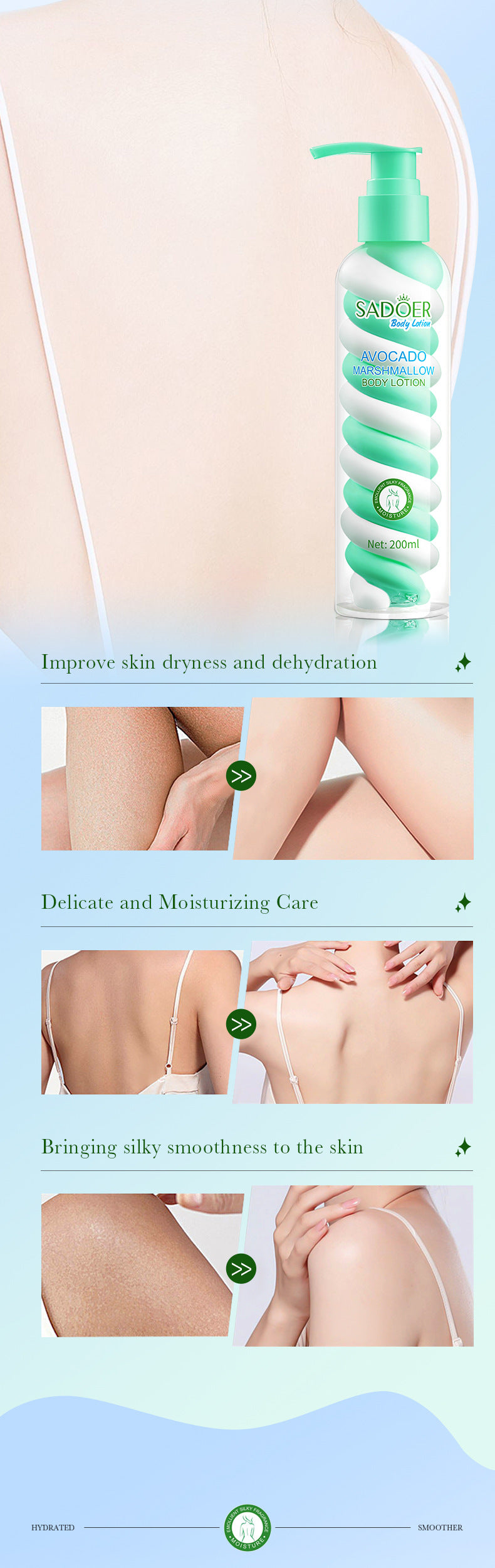 Marshmallow Body Lotion200ml Niacinamide Moisturizing and Hydrating Skin Rejuvenation  Wholesale