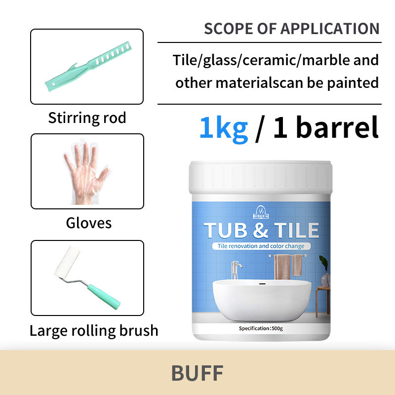 Tile Color Changing Paint Glass Ceramic Renovation Bathroom Water-Based Paint Indoor Tile Paint
