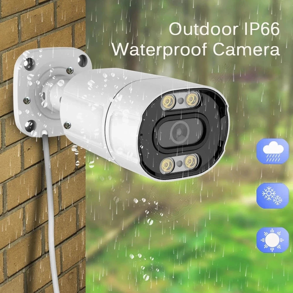POE Wireless Surveillance Camera 5MP 8MP 8Road Surveillance Camera Set Network Bullet Camera NVR Infrared