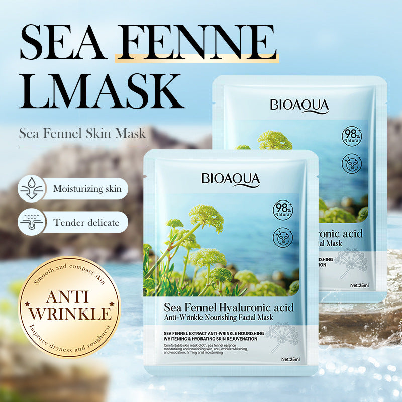 Sea Fennel Hyaluronic Acid Mask25ml  BIOAOUA Hydrating, Moisturizing, and Nourishing Cross-Border Wholesale