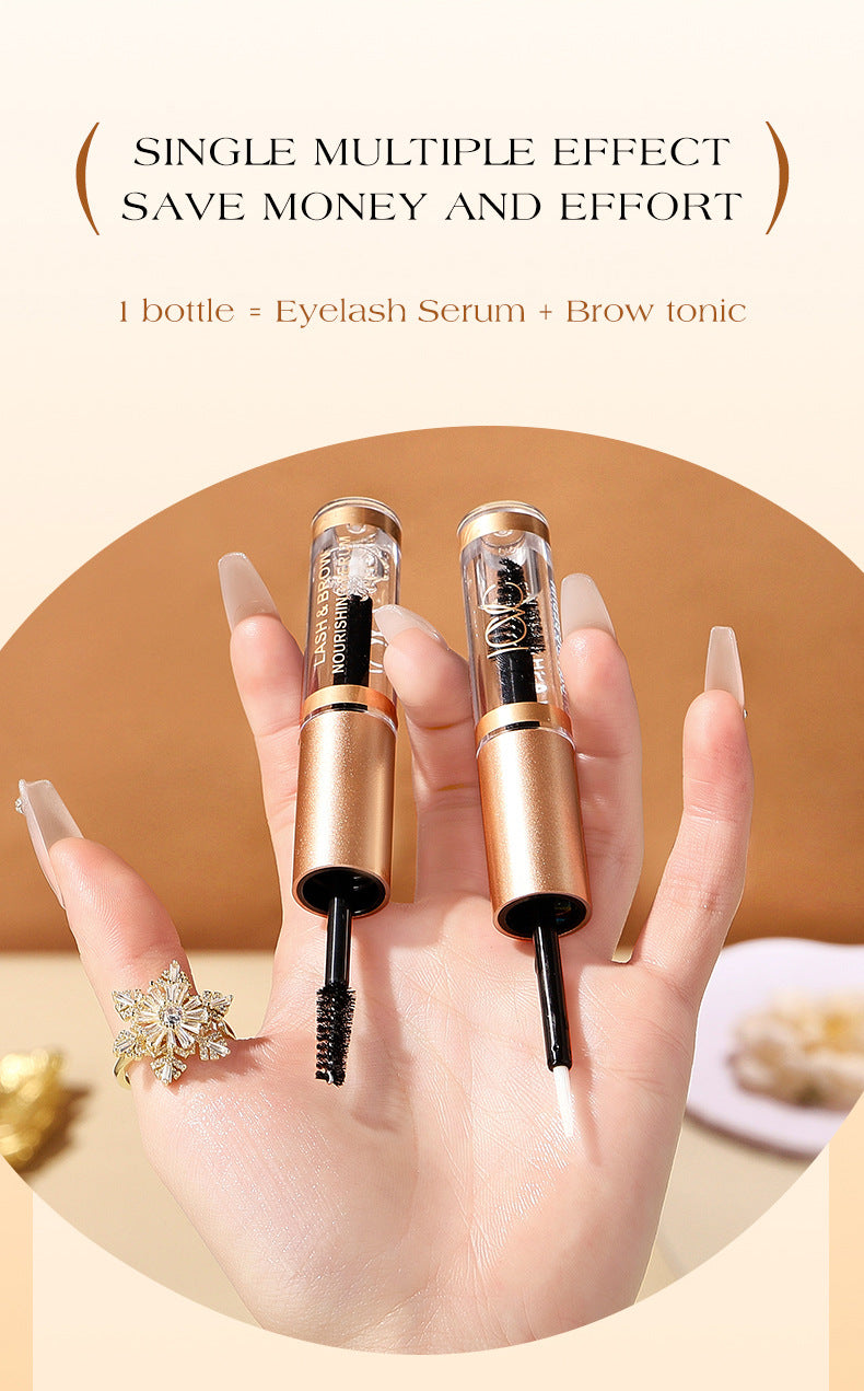 European Dropshipping Double-Ended Mascara Curling Dense Eyebrow Liquid Packaging Makeup Customizable Label