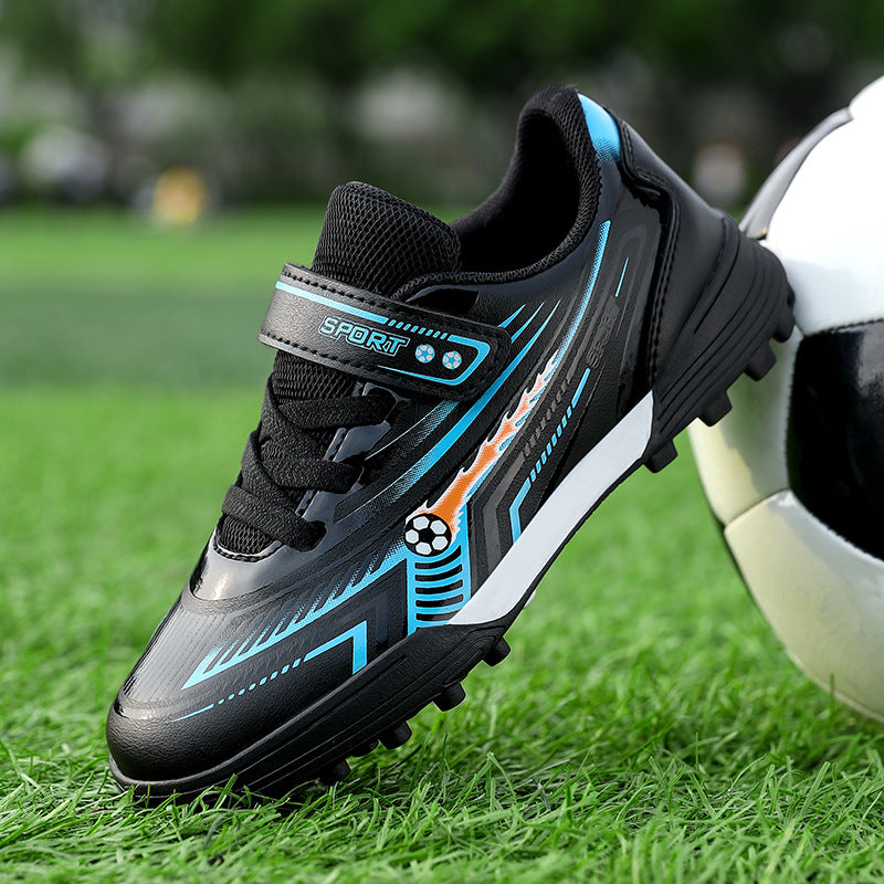 Professional Boys' Lightweight Breathable Training Shoes with Velcro for Primary and Secondary School Students2025Fashion Trendy Short Spike Sneakers
