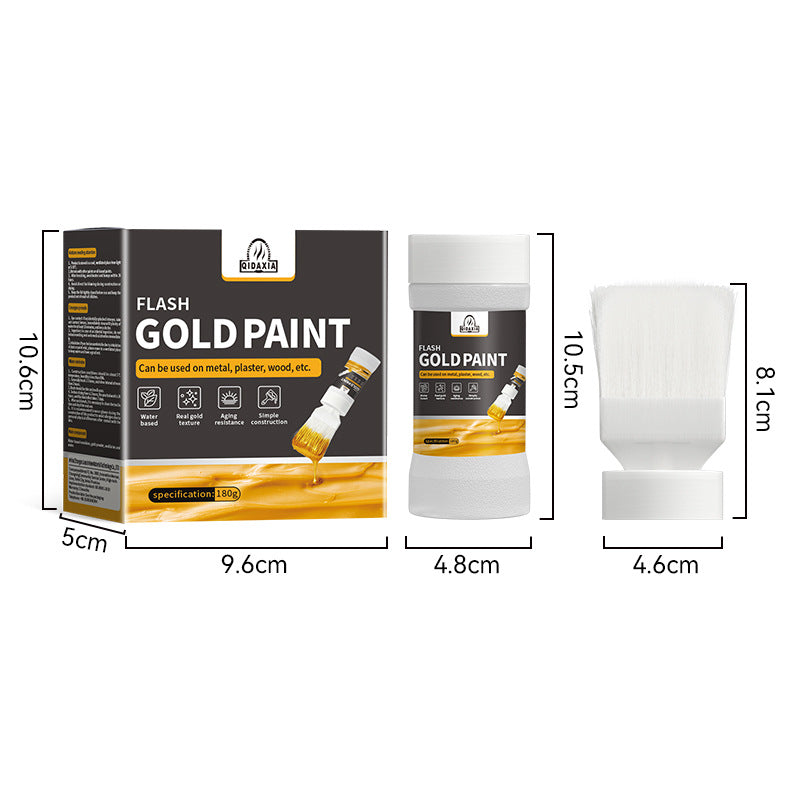 Water-based Gold Foil Paint Gold Paint Water-based Paint Iron Art Iron Door Railing Renovation with Brush Paint Manufacturer