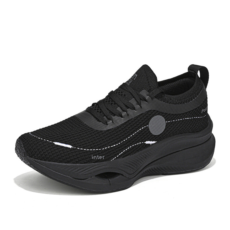 Summer Fly Electric Rebound Shock Absorption Running Shoes Men's Shoes Fly Weave Breathable Comfortable Physical Exam Training Marathon Sports Shoes