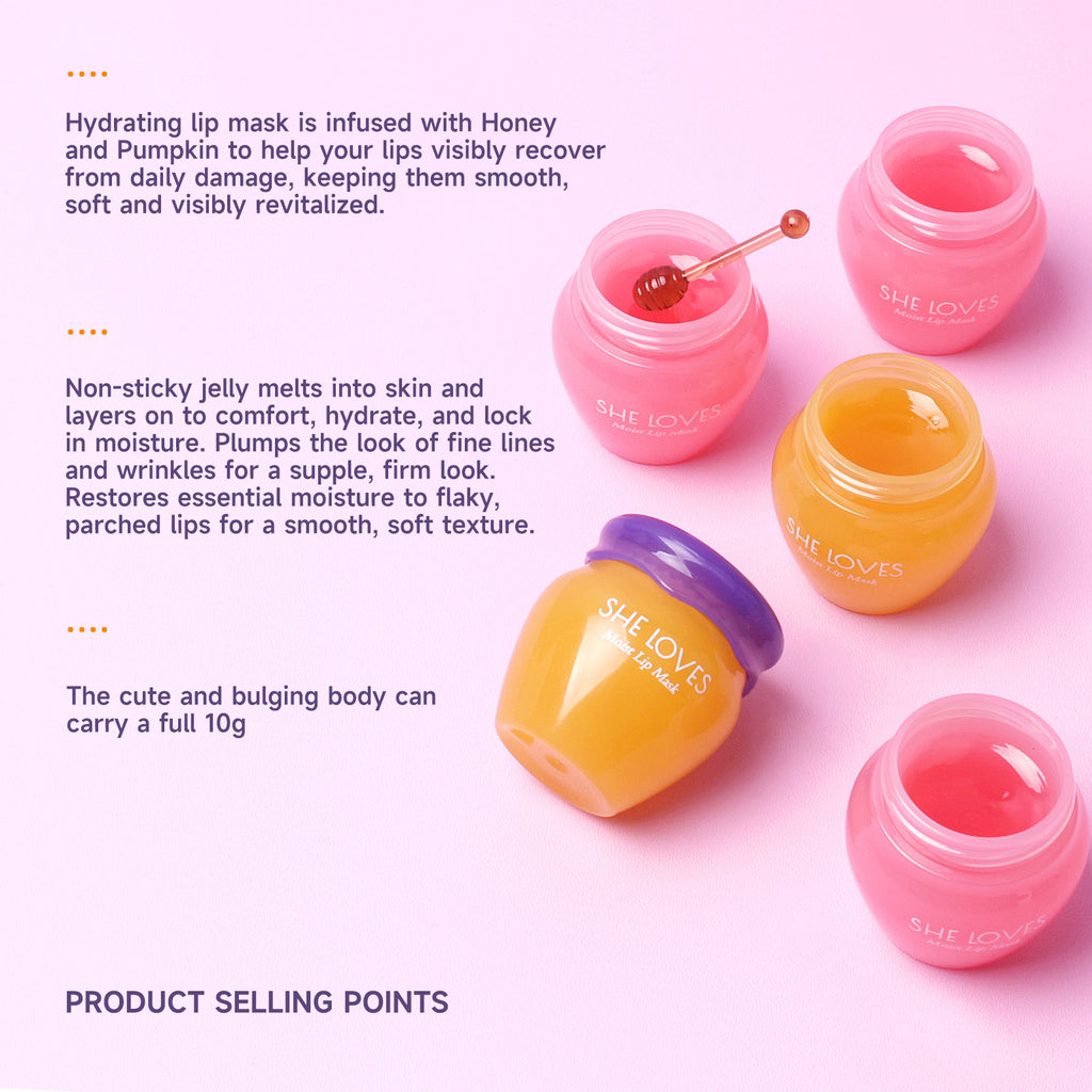 Honey Sakura Autumn and Winter Lightening Lip Lines Moisturizing Lip Balm Scrub Exfoliating Sleeping Lip Mask Set