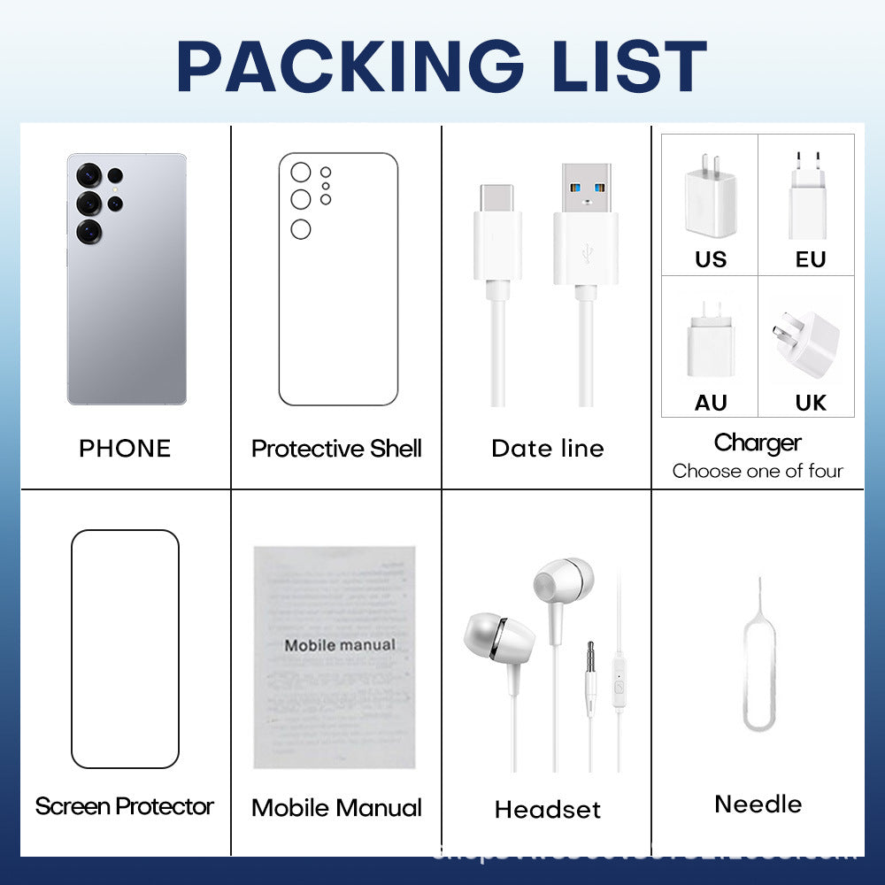 Exclusive Supply S25 Ultra Large Screen Smartphone4+128Source Factory Direct Sales SmartPhone