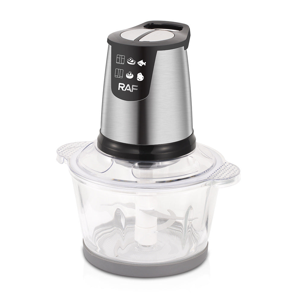 RAF European Standard Meat Grinder Glass Food Processor3L Kitchen Home High-Power Garlic Chopper and Vegetable Grinder R7009B