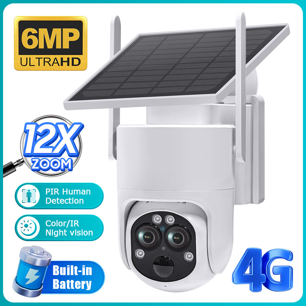 Outdoor4G Solar Camera Low Power Consumption122x Zoom Binoculars WiFi Full Color Night Vision Camera Wholesale