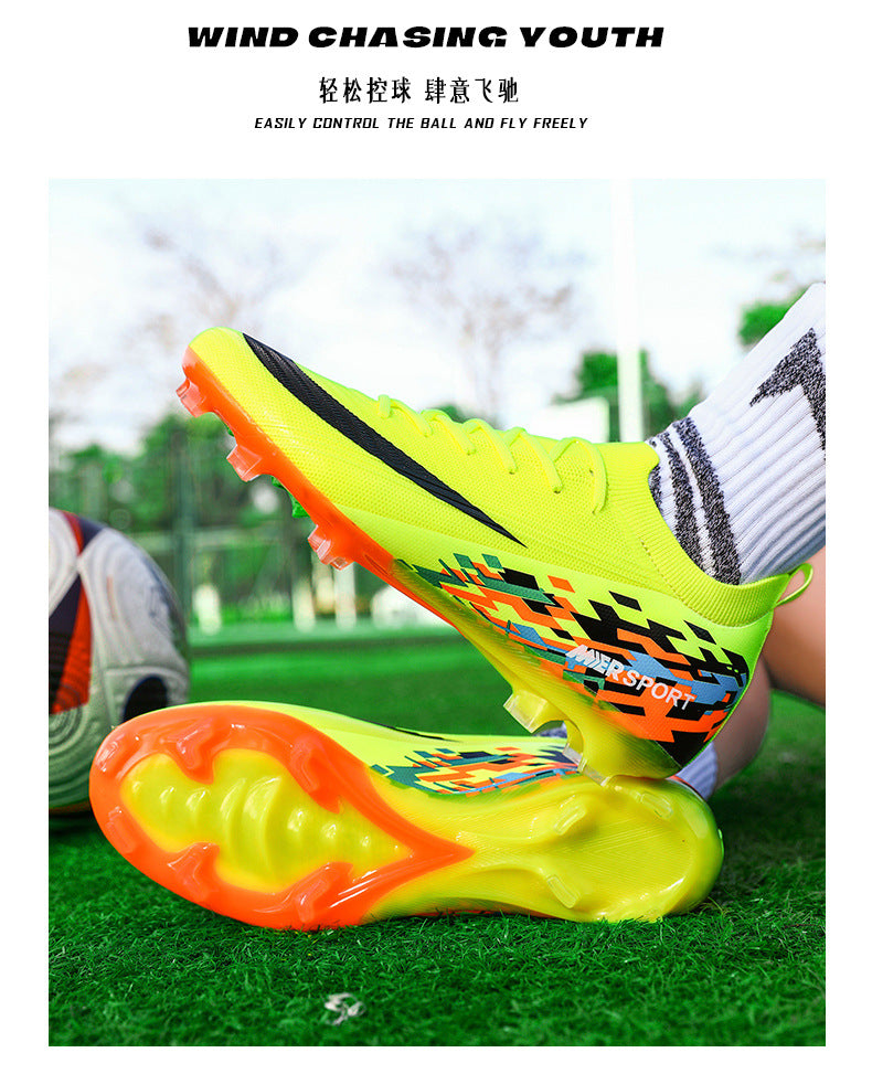 New Large Size Long Spike Football Shoes Low Top Youth Competition Training Student Football Sports Shoes