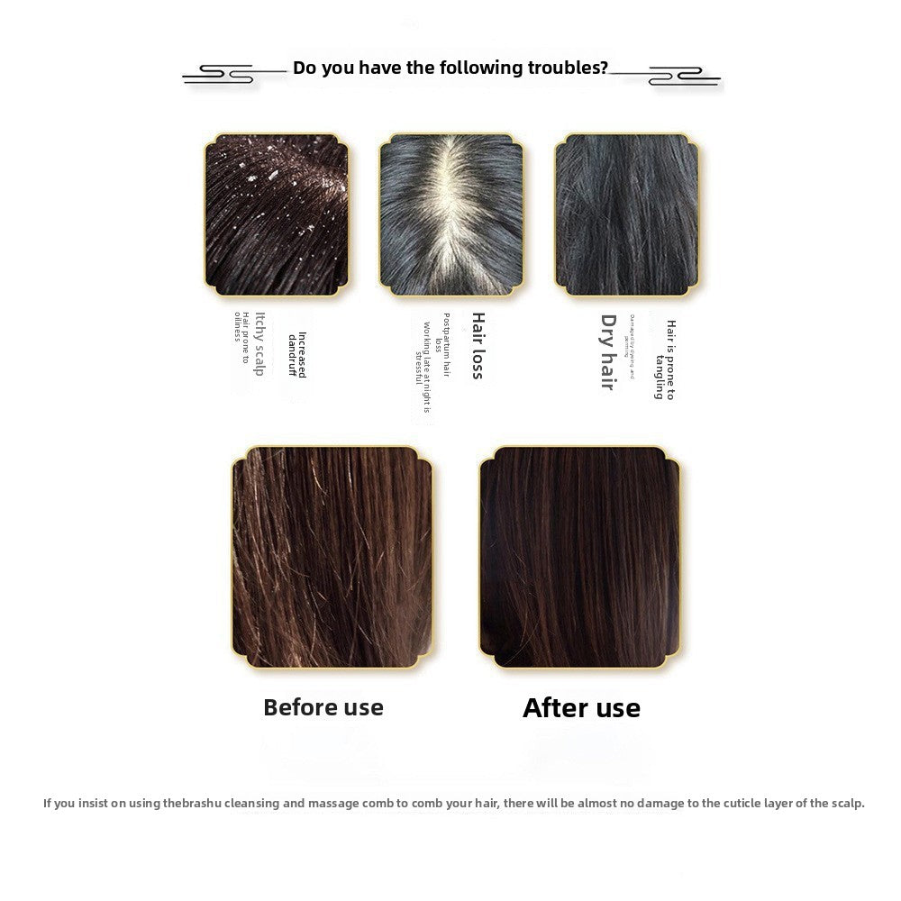 Curling Hair Special Three-Prong Comb Anti-Clumping Wide-Tooth Comb Smooth Hair Dry and Wet Dual-Use Comb Scalp Massage Hard-Tooth Hair Styling Comb