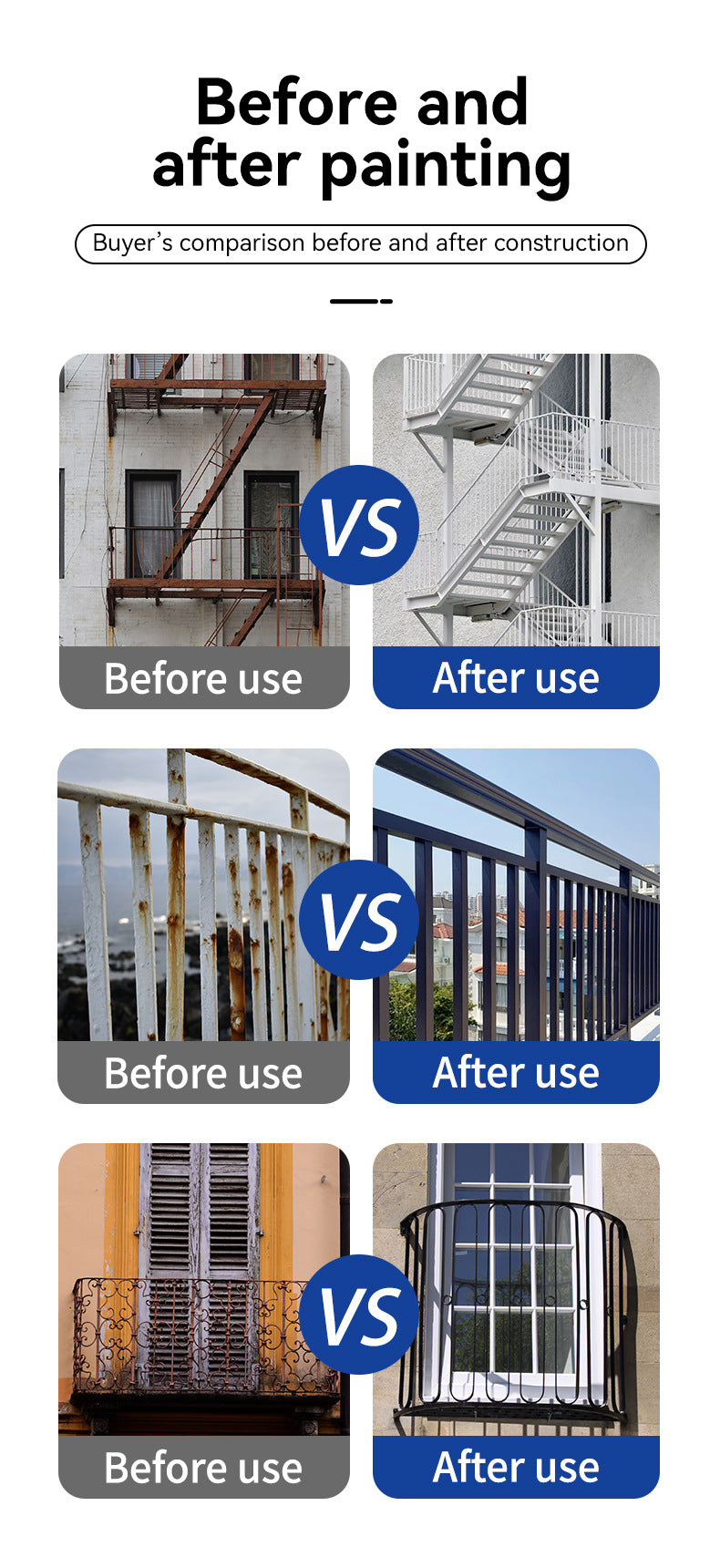 Water-based Anti-rust Paint Metal Paint Rust-free Iron Rust Metal Paint Color Steel Tile Renovation Rust Fixing Agent Multi-color Metal Paint
