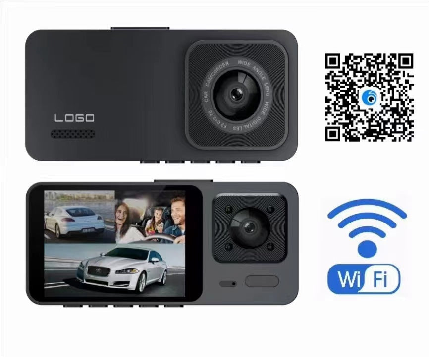 S10New Dash Cam2Inch IPS Hd1080P WIFI Three-Channel Recorder Cardvr