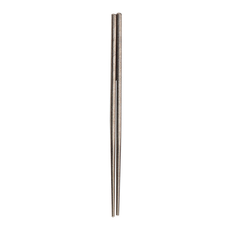 Pure Titanium Crystal Chopsticks for Home and Outdoor Use, Light Luxury Colorful Ice Flower Chopsticks for Restaurants23cm Half Square Chopsticks Antibacterial Titanium Chopsticks
