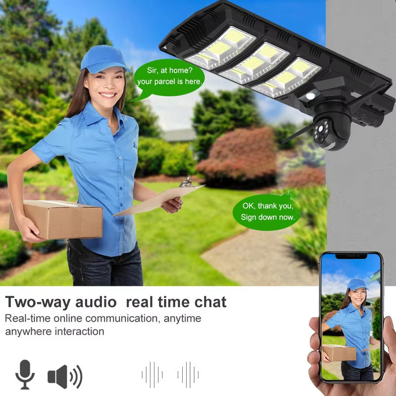 led Solar Street Light Head with Camera HD Monitoring Solar Panel Monitoring High Wattage Outdoor Waterproof