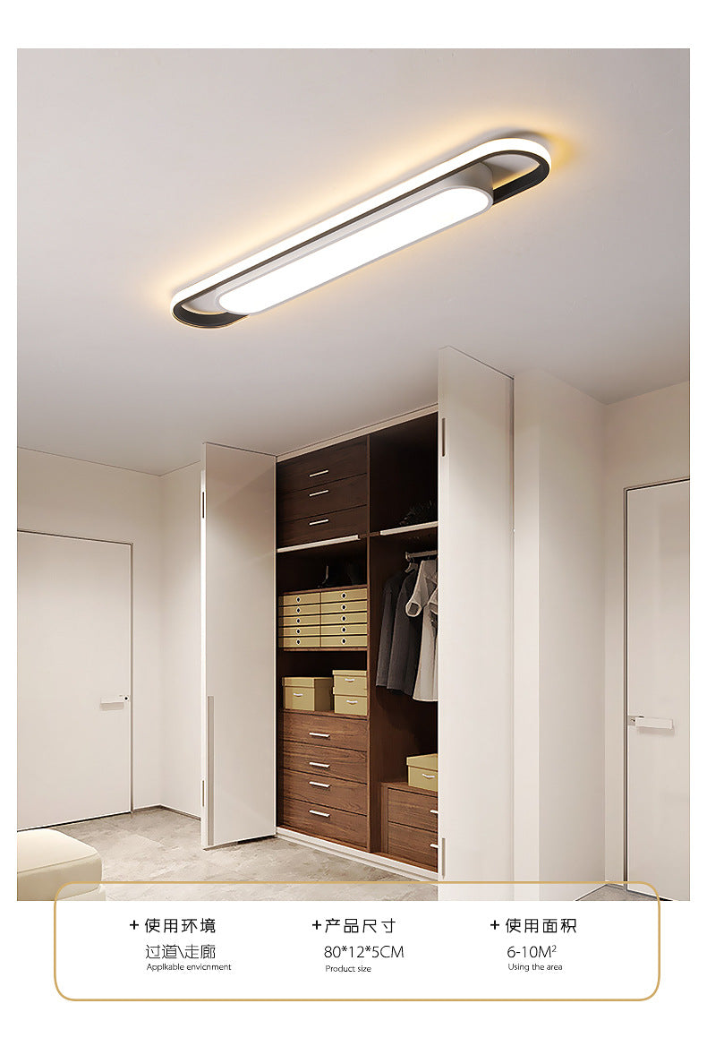 Aisle Light Corridor Light Modern Simple Entryway Porch Balcony Light Iron Art Long Strip Cloakroom led Ceiling Light Fixtures