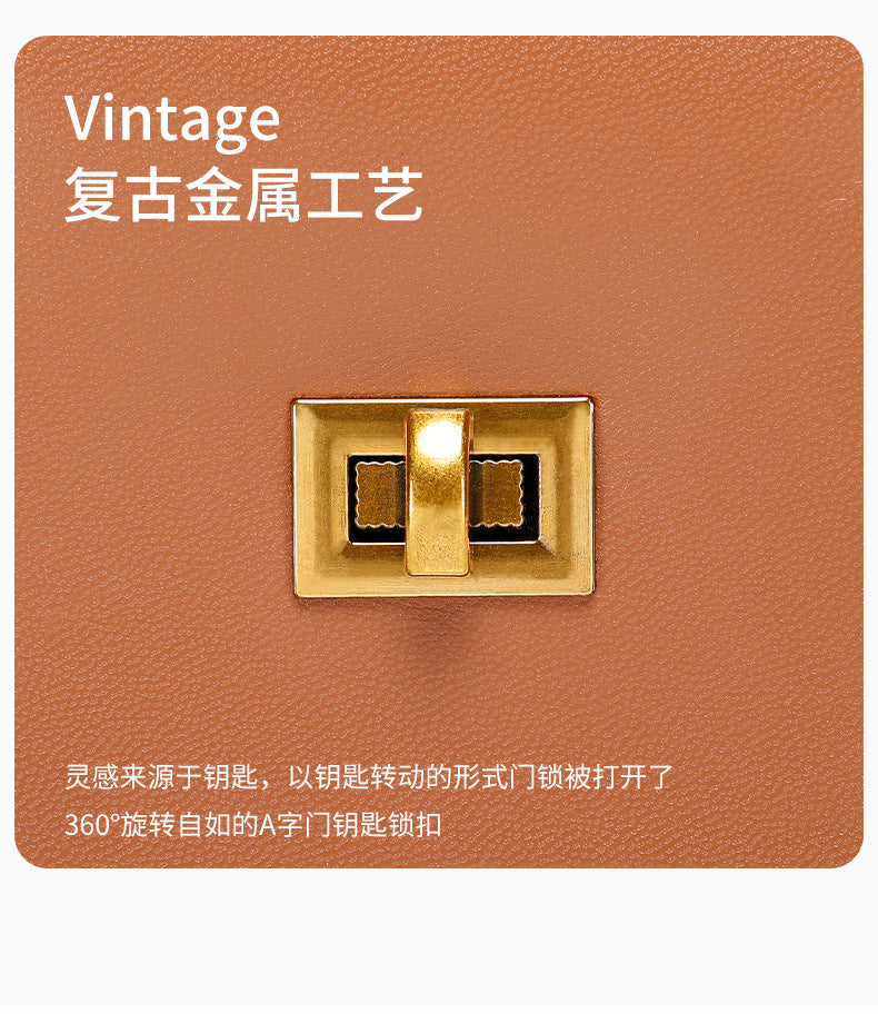 European and American Retro Large Capacity Commuter Tote Bag for Women, Fashionable Women's Bag with High-end Feel, Single Shoulder Underarm Handbag