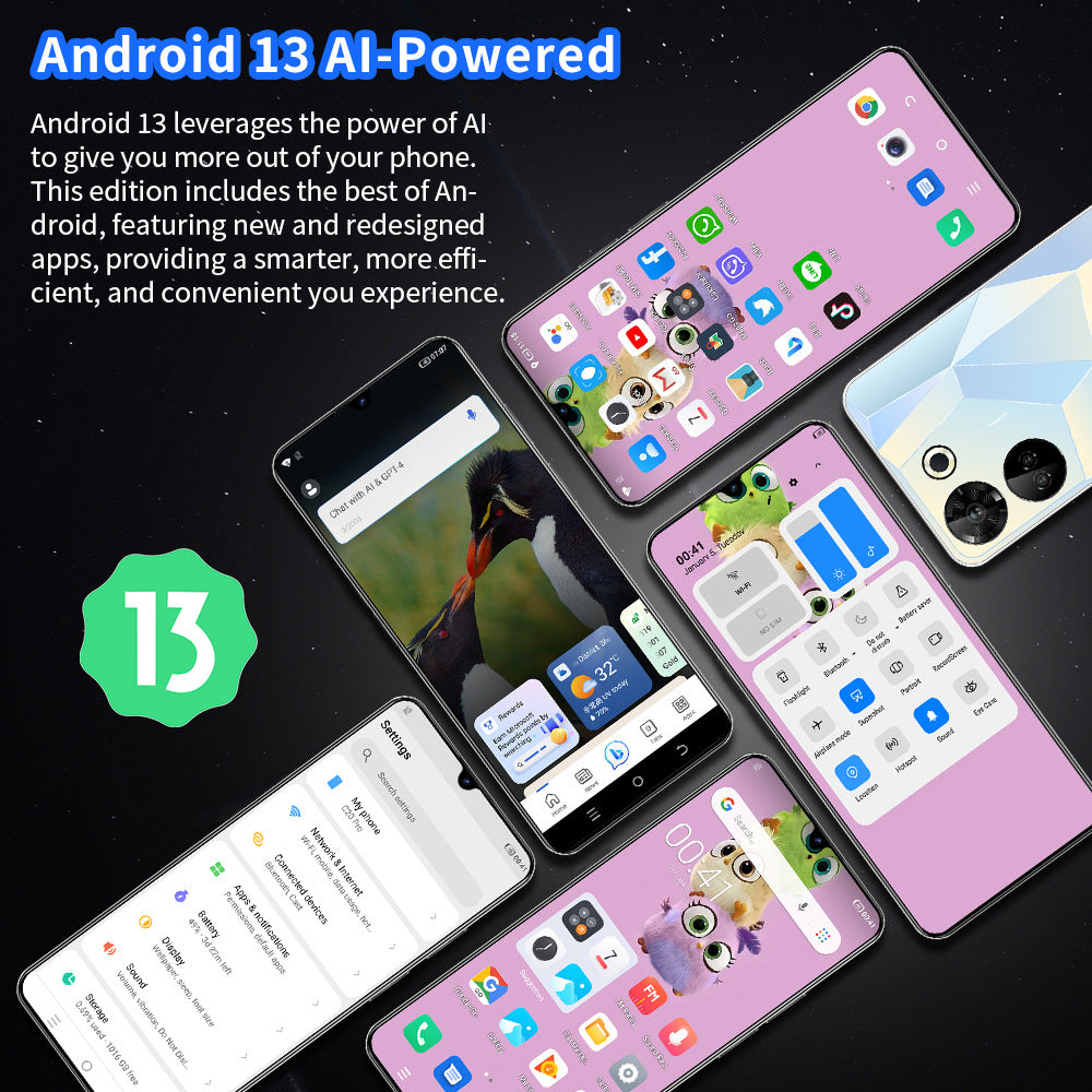 7.3Inch Hd Large Screen C20 Pro Mobile Phone16+1T Large Memory Smartphone Factory Direct Sale