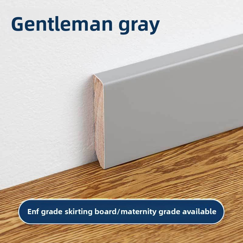 High-end ENF Taun skirting board in white and black, wooden skirting board, solid wood flat panel, ultra-narrow solid wood skirting board