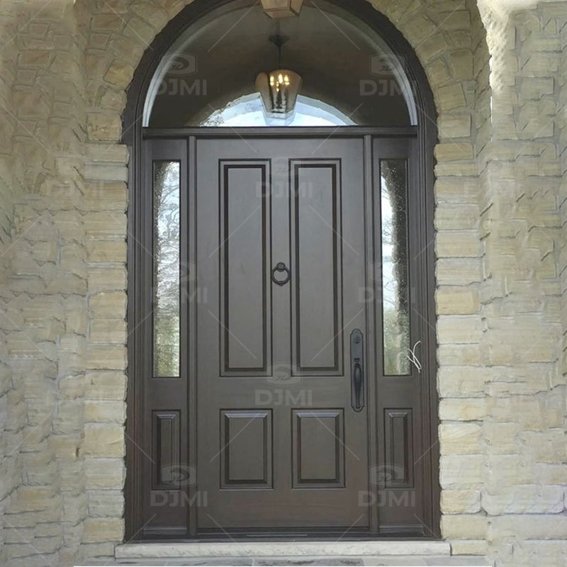 Custom Cheap Wholesale Sales Reasonable Price Wooden Entry Exterior Doors 36x80 Wood Arched Exterior Door