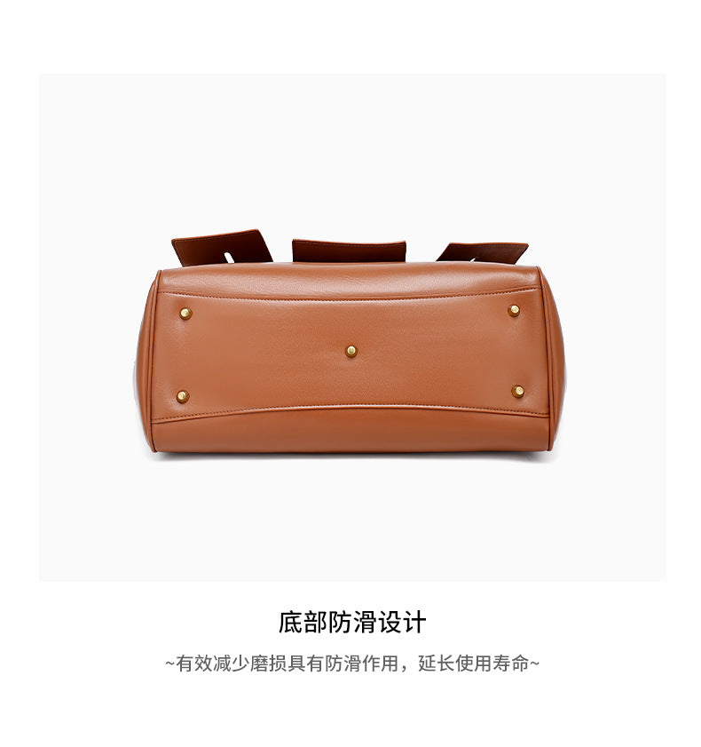 European and American Retro Large Capacity Commuter Tote Bag for Women, Fashionable Women's Bag with High-end Feel, Single Shoulder Underarm Handbag