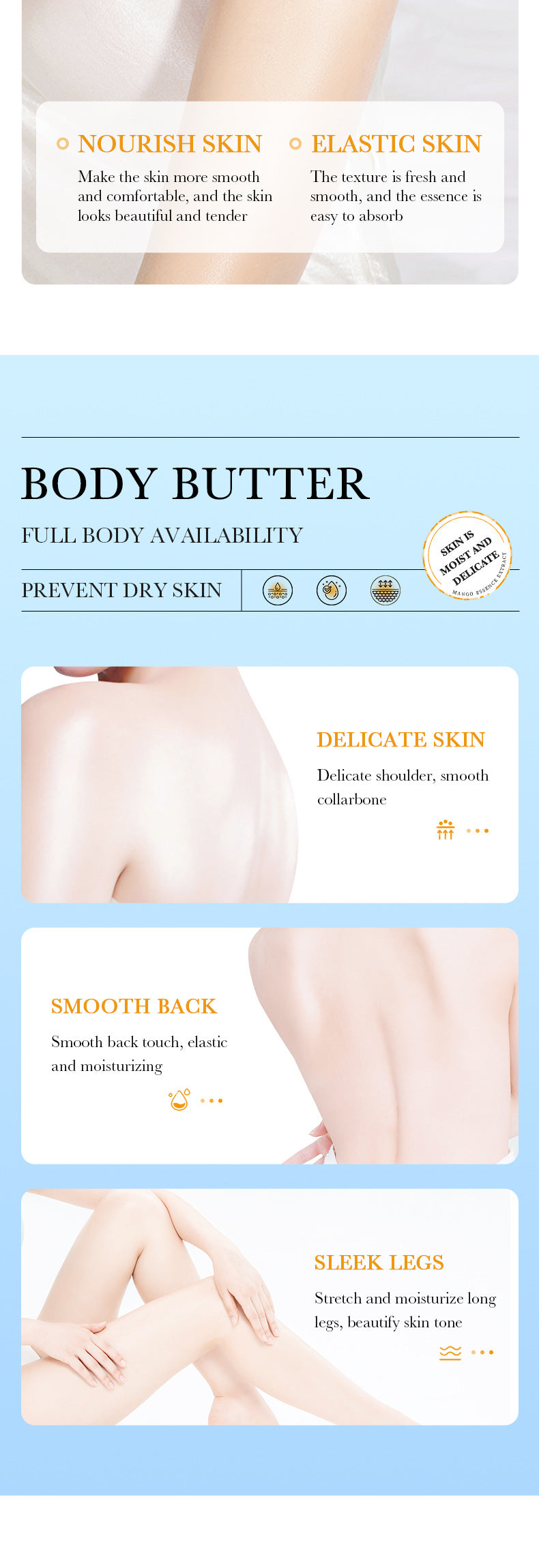 Plant Body Lotion SADOER Avocado Moisturizing Rose Butter Body Lotion  Wholesale