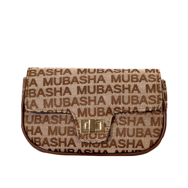 New Trendy Chain Bag for Women, Vintage Floral Shoulder Bag, Light Luxury Small Square Bag, Retro Stylish Crossbody Bag