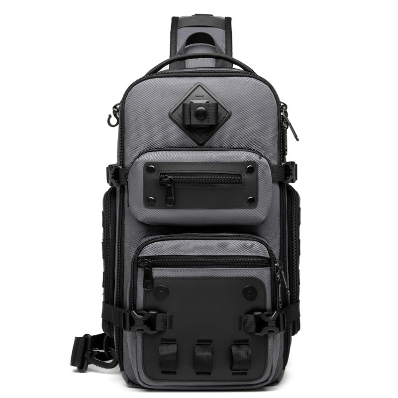 OZUKO Tactical Chest Bag Men's Crossbody Bag Shoulder Bag Men's Outdoor Sports Waterproof High-Quality Men's Bag