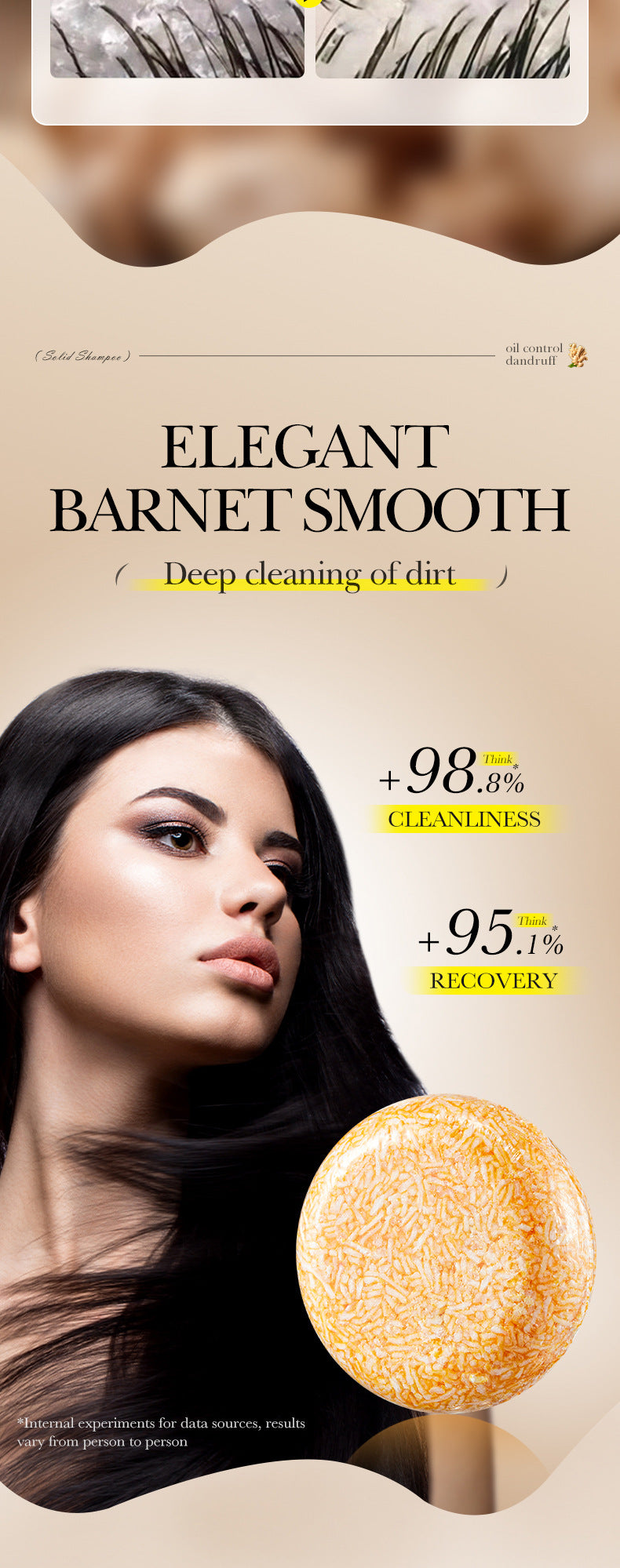 Plant-Based Shampoo Soap60g SADOER Strengthen Hair Roots Deep Clean Hair Soap  Wholesale