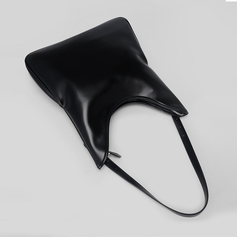 New2024Korean Style Underarm Women's Bag Versatile Design Cowhide Single Shoulder Bag Large Capacity Tote Bag