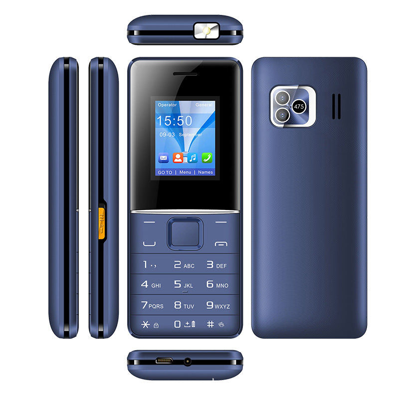 Factory1.77Triple SIM Card Slot GSM Button Straight Board Student Elderly Phone with Camera Long Standby