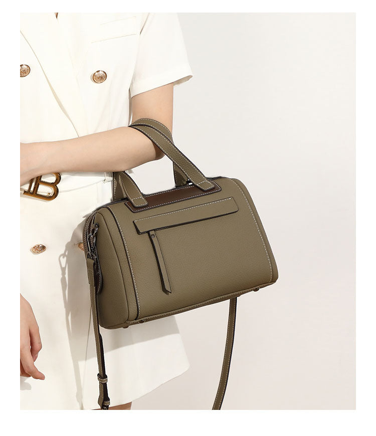 Boston Crossbody Pillow Bag Privacy Protection Fingerprint Unlock Genuine Leather Handbag Commuter Women's Bag Crossbody Bag