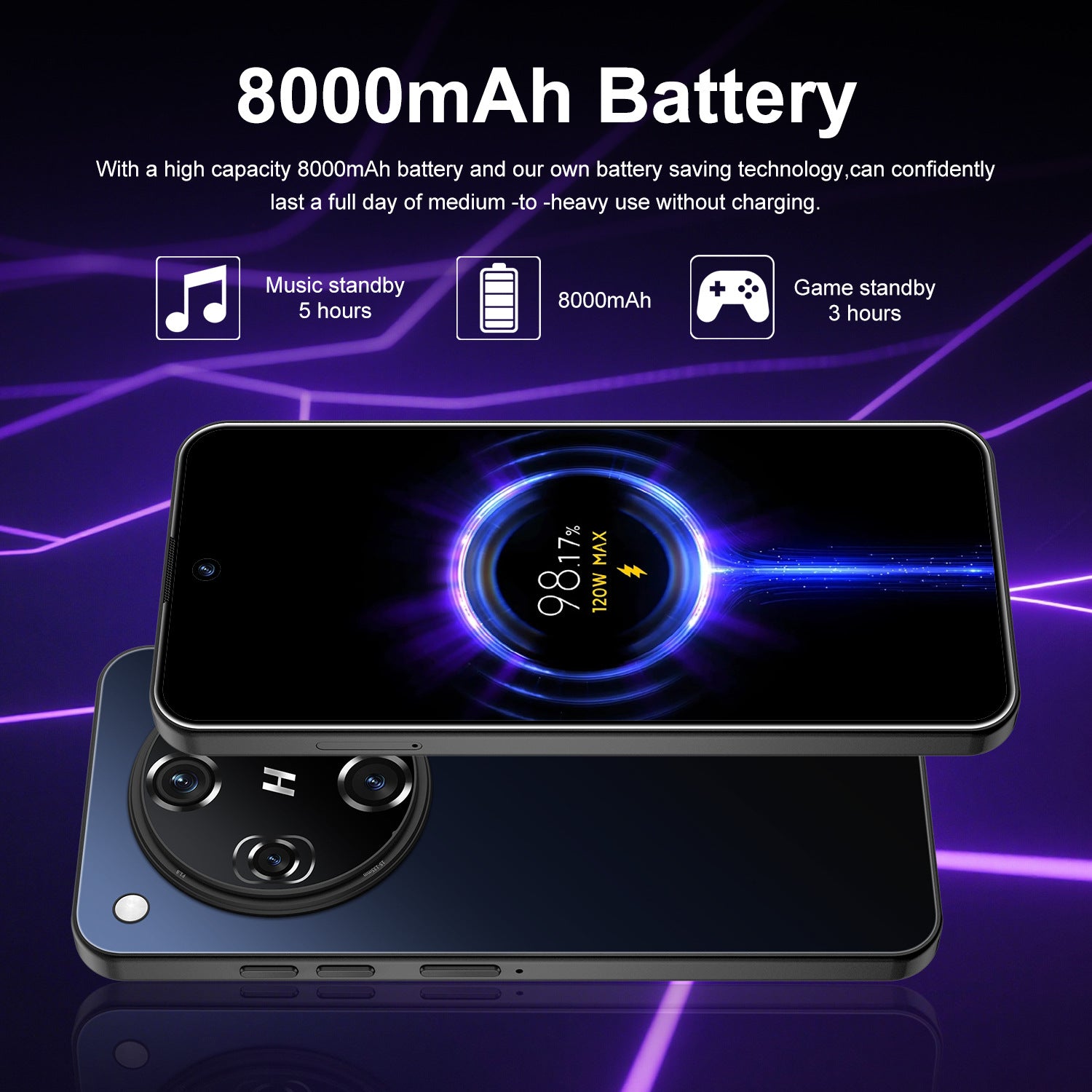New X8 Ultra Android Smartphone7.3Large Screen with Perforations16+1T E-commerce available