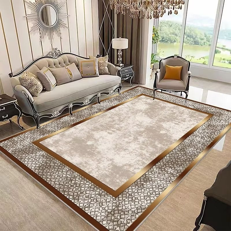 Crystal Velvet Carpet Luxury Stain-Resistant Easy Care Sofa Coffee Table Rug Home Bedroom Wear-Resistant Non-Slip Bedside Warm Blanket