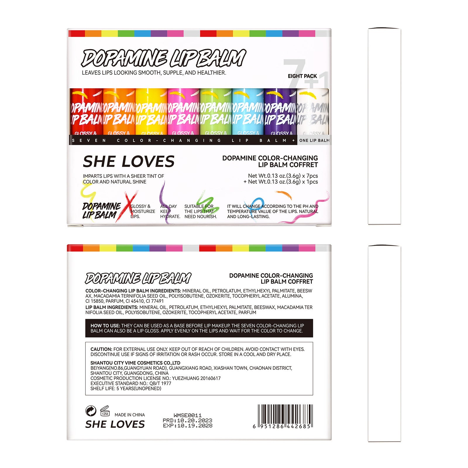 Tinted Lip Balm Set Moisturizing Anti-Cracking Lipstick Lip Mask Vaseline Tinted Nourishing Lip Balm