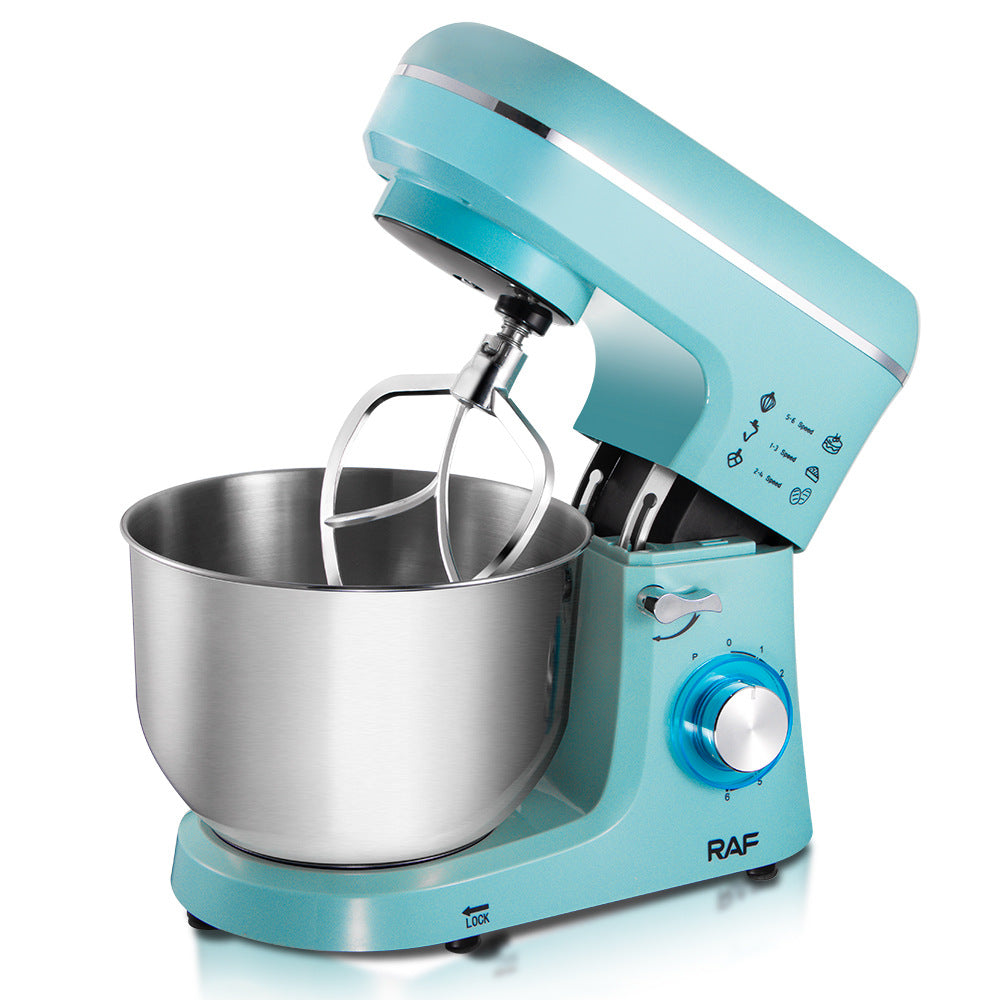 Chef Machine Fully Automatic Dough Mixer Kneading Stirring Milk Cap Egg Beater Desktop Commercial Small Multi-Functional5.5L