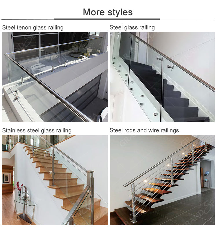 Contemporary Design Aluminum Glass Clamp Balcony Balustrades Handrail for Apartment Use