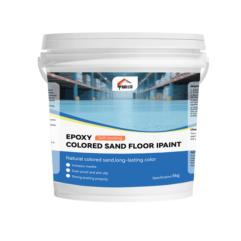 Epoxy Color Sand Self-Leveling Floor Paint Cement Tile Floor Wear-Resistant Non-Slip Imitation Marble Pattern Floor Paint Manufacturer