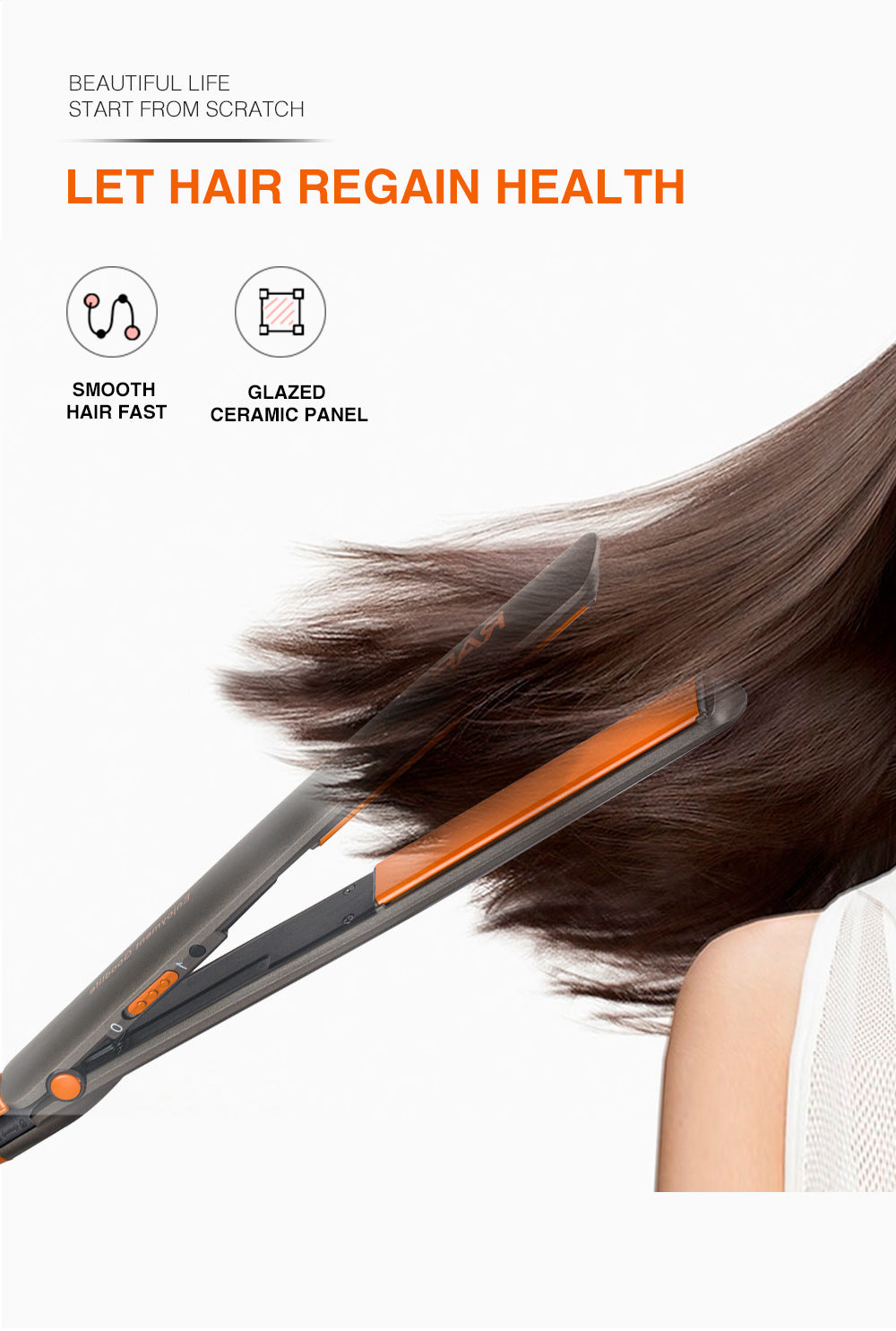 Hair Straightening Iron Portable Hair Curler for Dormitory and Home Use, Fluffy and Easy to Carry, Multifunctional Curling Iron