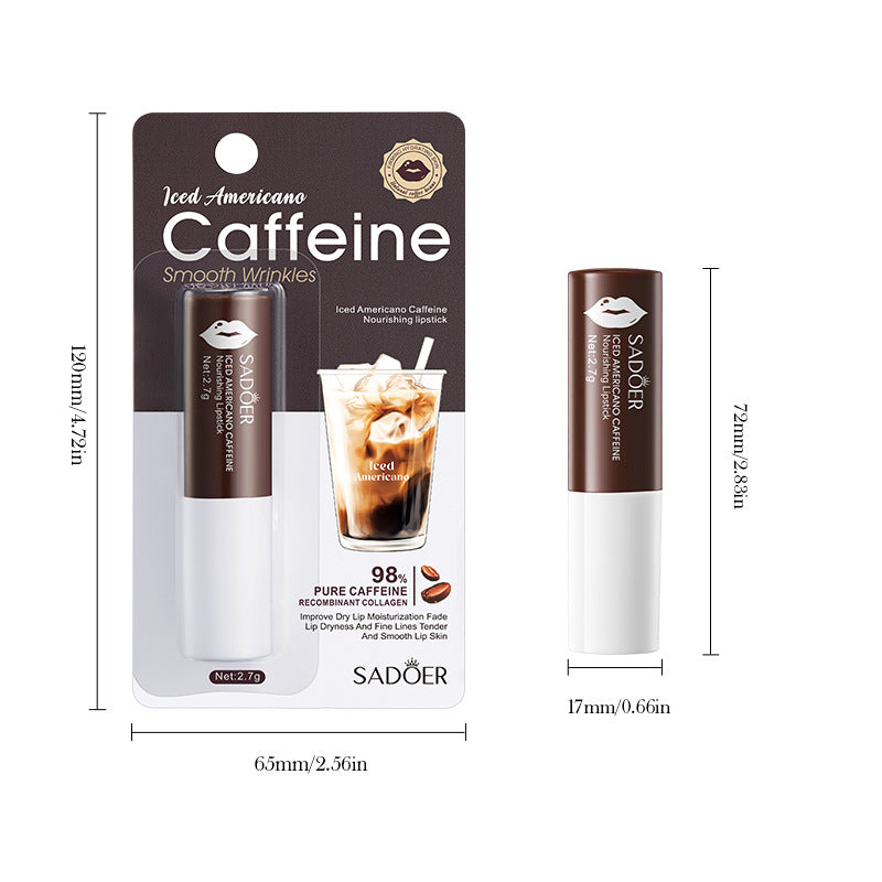 Iced American Caffeine Nourishing Lip Balm SADOER Anti-chapped Moisturizing Lip Balm  Wholesale