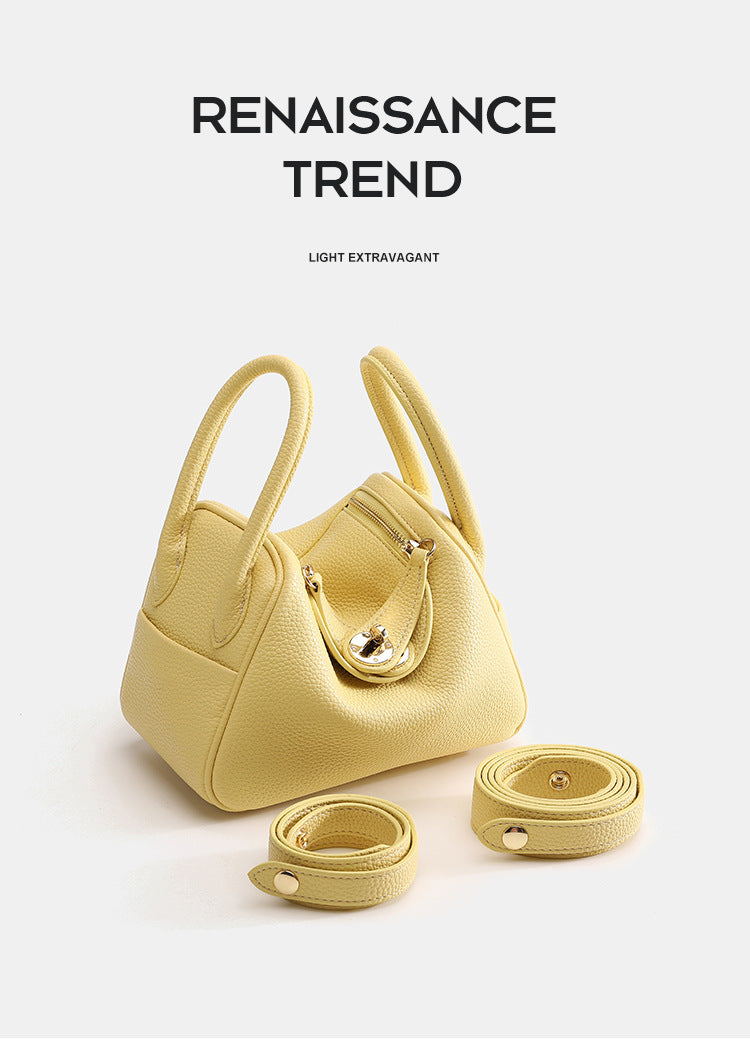 High-End Bag Doctor Bag Lindy Bag Lychee Pattern Women's Handbag Single Shoulder Crossbody Bag Pillow Bag Women's Bag