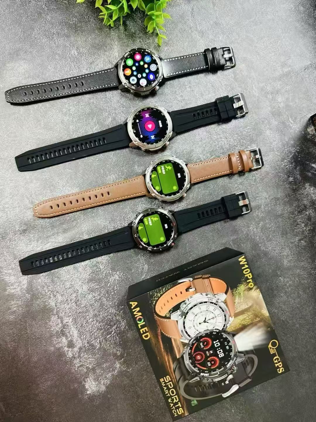 W10 Pro Smart Watch Bluetooth Call True Heart Rate Step Sleep IP68Deep Waterproof GPS Positioning and Three-Proof