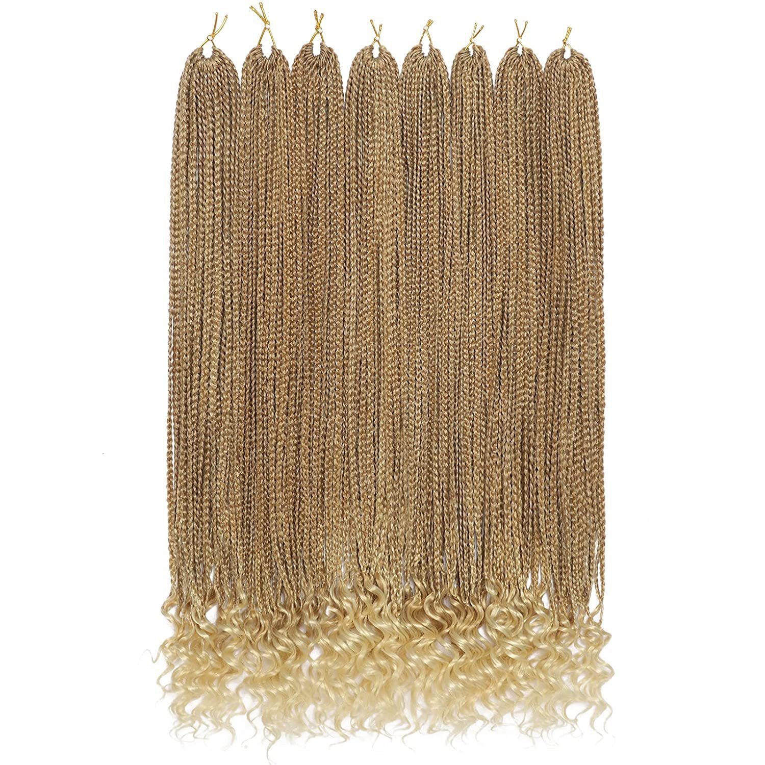 Cross-border European and American Wig Straight Top Loose Tail Three-strand Braid Crochet Hair GoddessBoxBraidshair Fluffy