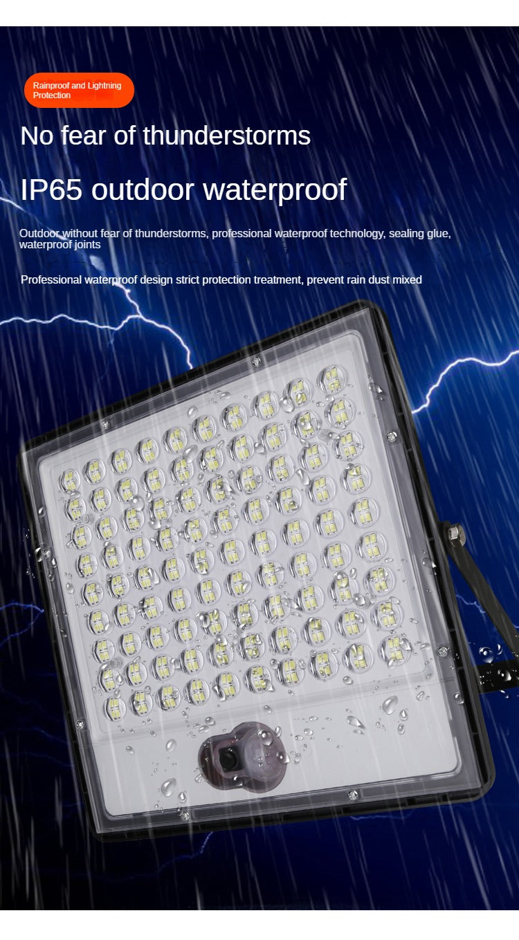 Hot-Selling Solar Outdoor Light with Human Body Induction, ABS Waterproof Lighting for Courtyard and Community Solar Flood Light