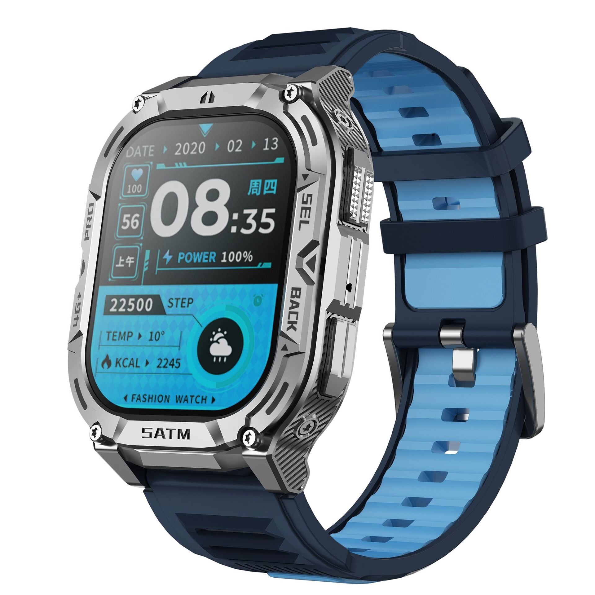 B25Smart Watch5G All-Network Compatible Google Store APP Download True Step Count Heart Rate Front Camera Sports Waterproof Shockproof