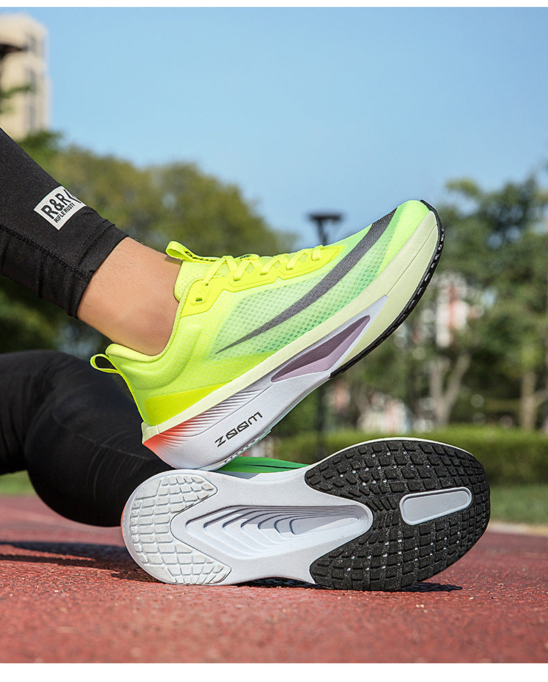 2025Plus Size Sports Shoes Racing Training Carbon Plate Sports Shoes Lightweight Men and Women Autumn Running Shoes