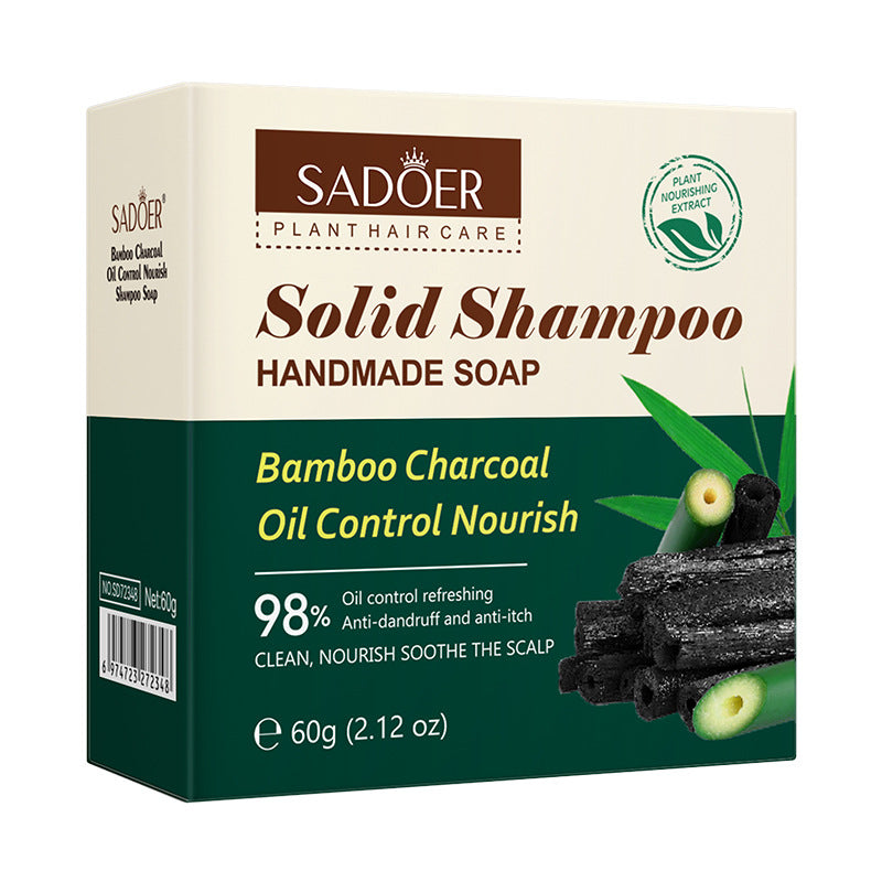 Plant-Based Shampoo Soap60g SADOER Strengthen Hair Roots Deep Clean Hair Soap  Wholesale