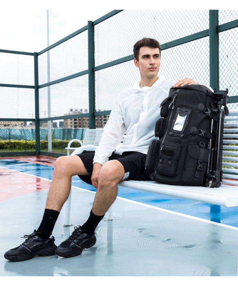 OZUKO Basketball Backpack Men's Large Capacity Waterproof Backpack Sports Bag Multifunctional Outdoor Trendy Brand Backpack