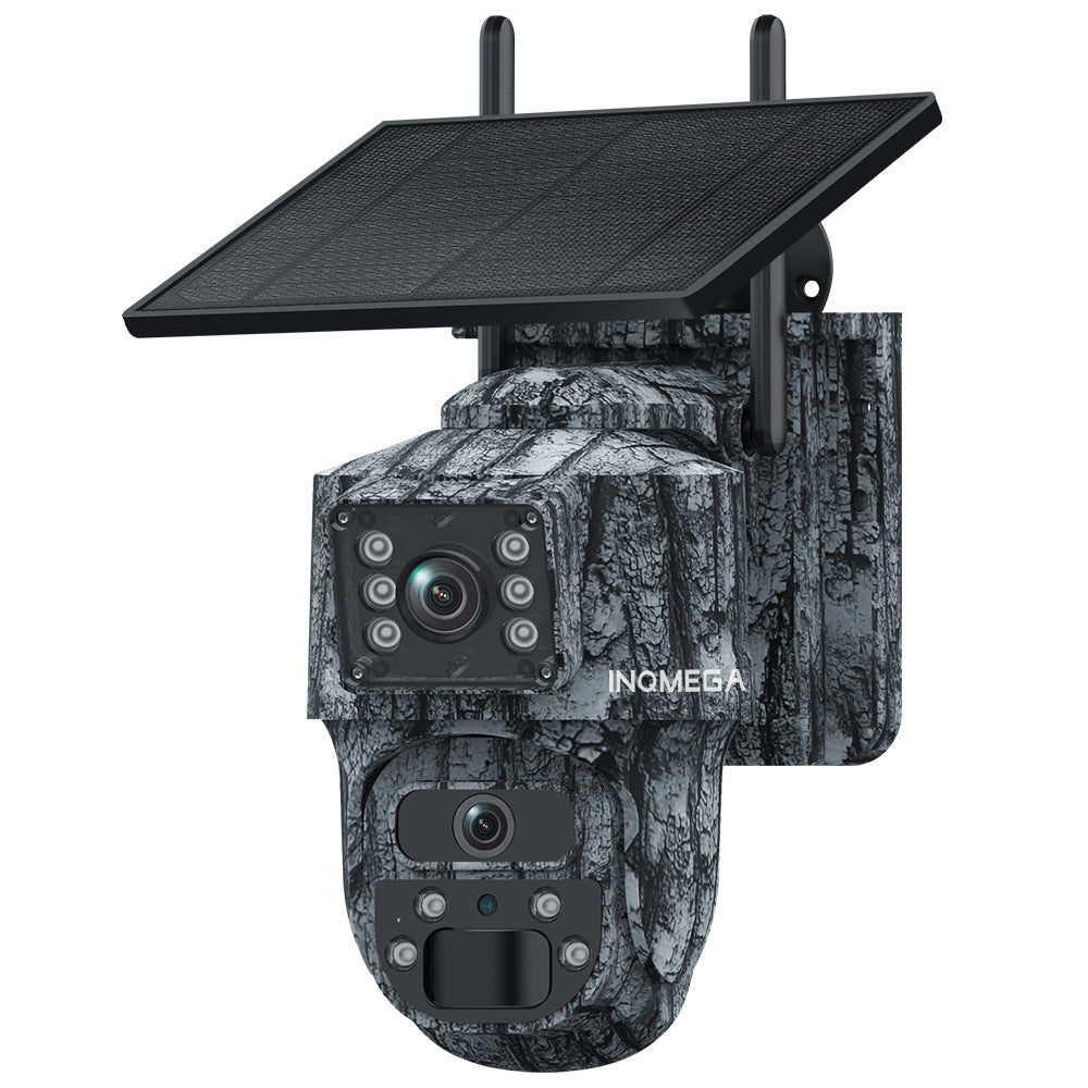 Private Model4G Solar camera dual lens dual view6MP HD Outdoor Camouflage Surveillance Camera